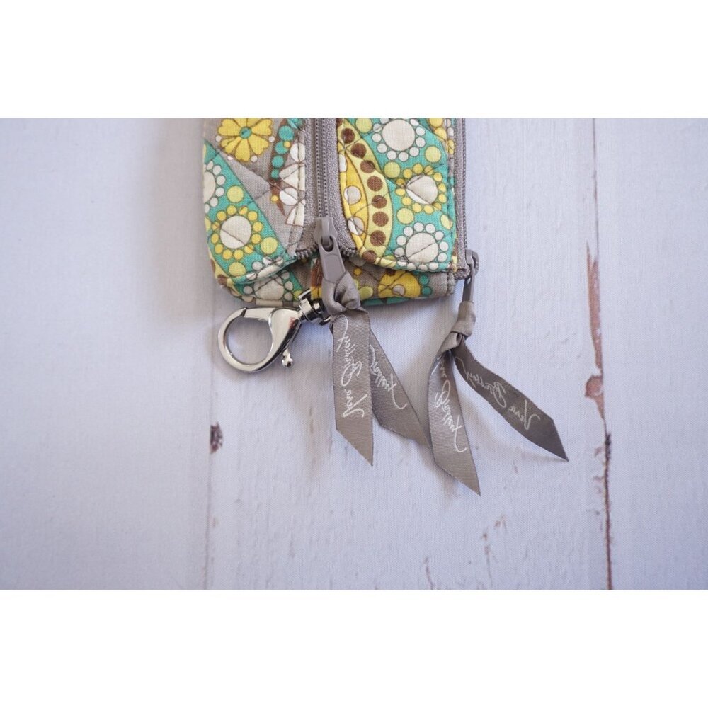 Vera Bradley Zip ID Case & Coin Purse – Lemon Parfait, Floral Paisley Print - Picture 5 of 6